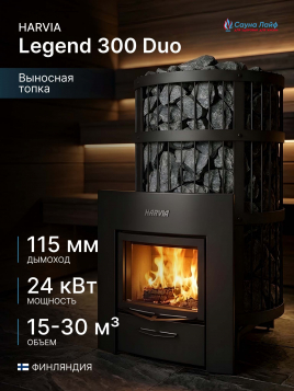 Дровяная печь Harvia Legend 300 Duo