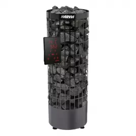 Электрическая печь Harvia Cilindro PC70XE Black Steel, встроенный пульт в комплекте