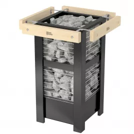 Электрокаменка Костёр Geos Quadro Soft 6 кВт + ограждение из бука